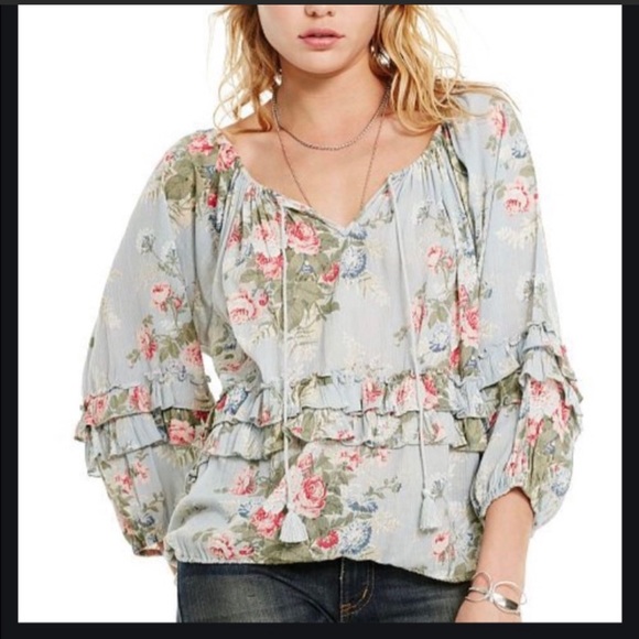Denim & Supply Ralph Lauren Rl Boho Floral top - Picture 1 of 6